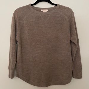 Sweet Romeo Beige Crew Neck Pullover Sweater